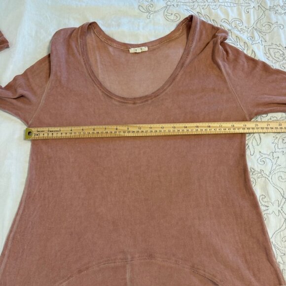 Easel L Boho Lagenlook Dress Asymmetrical Hem Slouchy Minimalist Beach - Picture 8 of 11